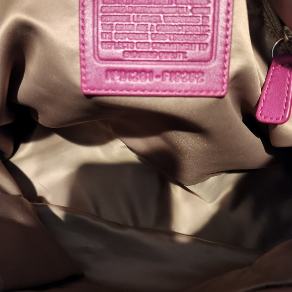 Coach Fuchsia Patent Leather Shoulder Bag - Picture 6 of 6